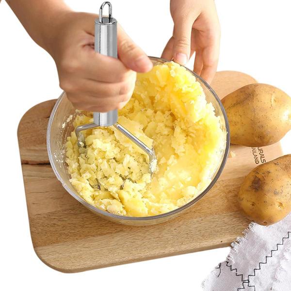 Imagem de Amassador Batata Legumes Feijão Aço Inox Cabo Reforçado