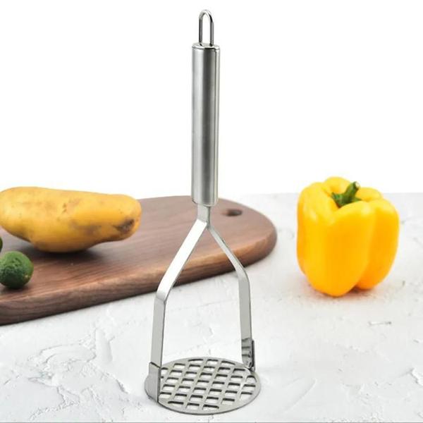 Imagem de Amassador de batata inox 24cm manual utensílios para cozinha básico