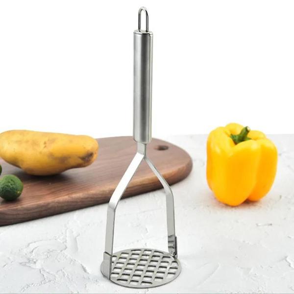 Imagem de Amassador de batata inox 24cm manual utensílios para cozinha multiuso