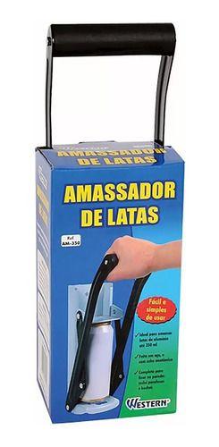 Imagem de Amassador De Latinha 475ml Latão Super Grande Com Abridor Garrafas