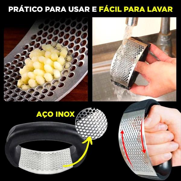 Imagem de Amassador Esmagador Triturador De Alho Smart Circular Inox