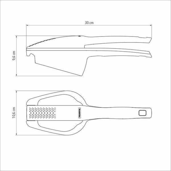 Imagem de Amassador para batatas tramontina verano com estrutura de nylon com lâmina de aço inox ônix