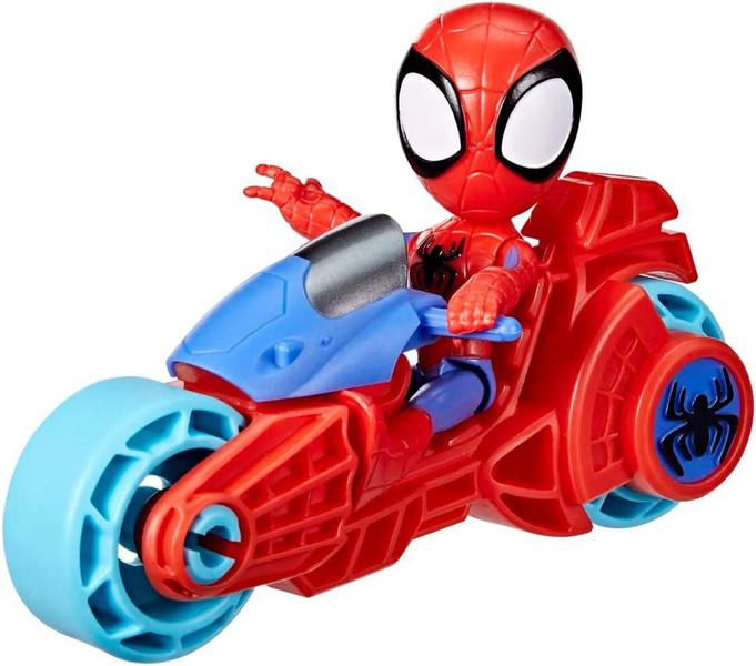 Imagem de Amazing Friends Spiderman Homem Aranha C/ Moto Hasbro F7459