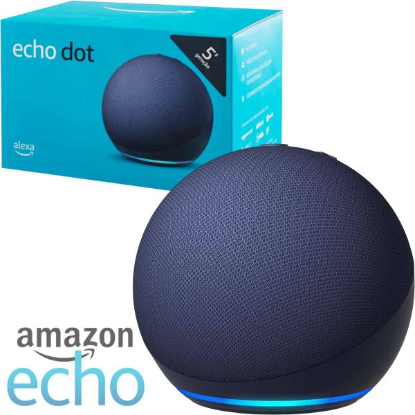 Imagem de Amazon Echo Dot 5ª Geração Assistente Virtual Alexa - Azul Mar Profundo