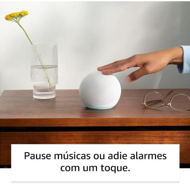 Imagem de Amazon Echo Dot 5ª Geração Branca  Alexa e Som Potente 