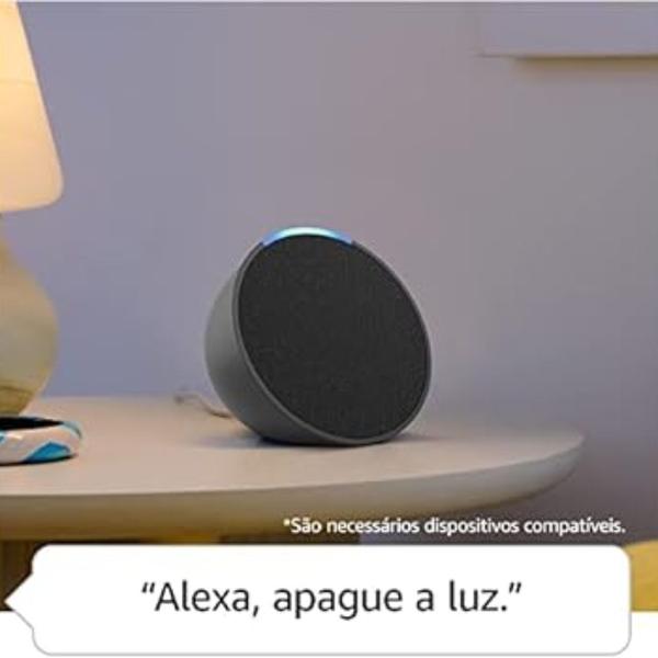 Imagem de Amazon Echo Pop Preto com IA Alexa Assistente 