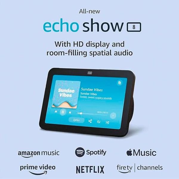 Imagem de Amazon echo Show 8 Black 3 Geração com Alexa Assistente Camera 13MPx