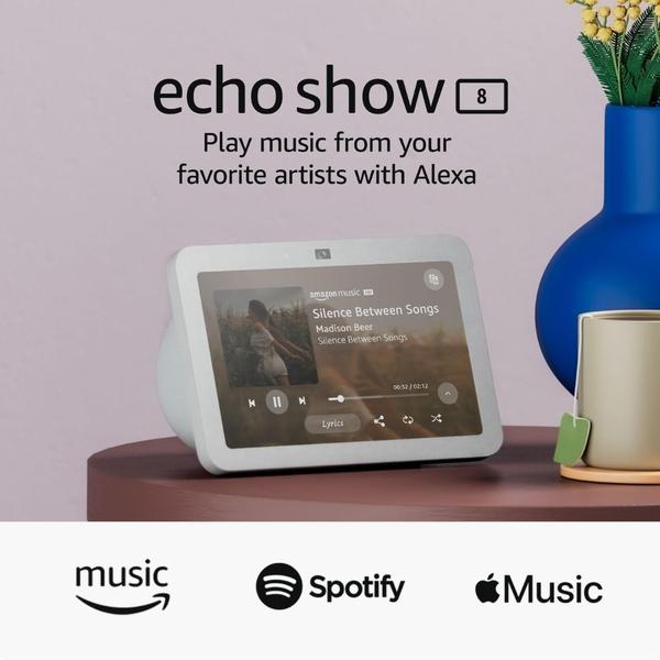 Imagem de Amazon Echo Show 8 Branco 3 Geração com Assistente Alexa