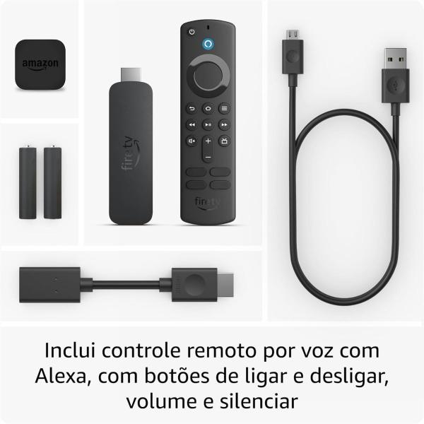 Imagem de Amazon Fire TV Stick 4K Gen 3 com Controle Remoto por Voz com Alexa - Amazon