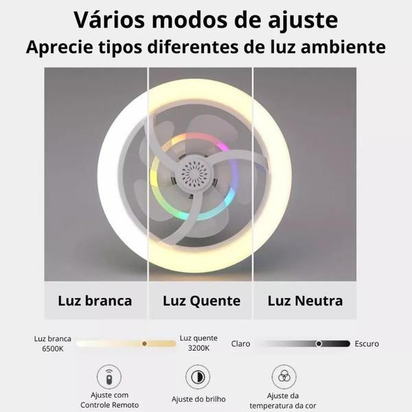 Imagem de Ambiente Personalizado: Ventilador Teto 50W Luz Integrada E