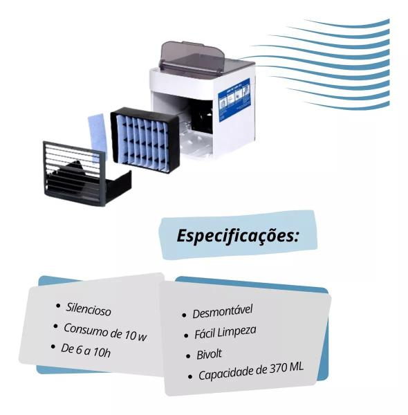 Imagem de Ambientes Agradáveis: Mini Ar Condicionado Climatizador Sala Quarto Escritório Bivolt