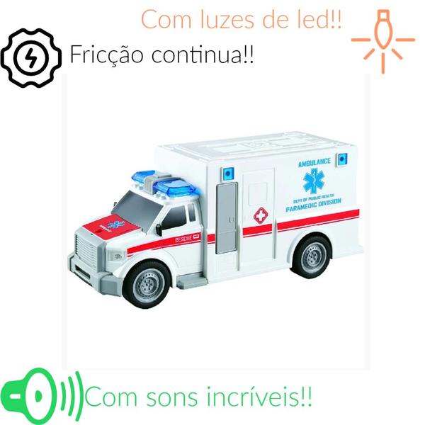 Imagem de Ambulância com luz e som de fricção 1:20 639- Shiny Toys