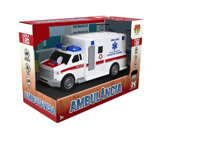 Imagem de Ambulância Fricçao C/ Som E Luz  Dmt6164 - Dm Toys