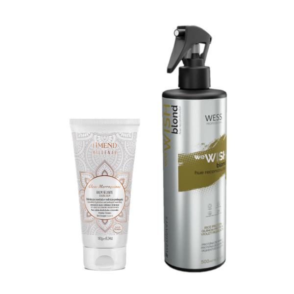 Imagem de Amend Balm Óleos Marroquinos 180g +Wess We Wish Blond 500ml