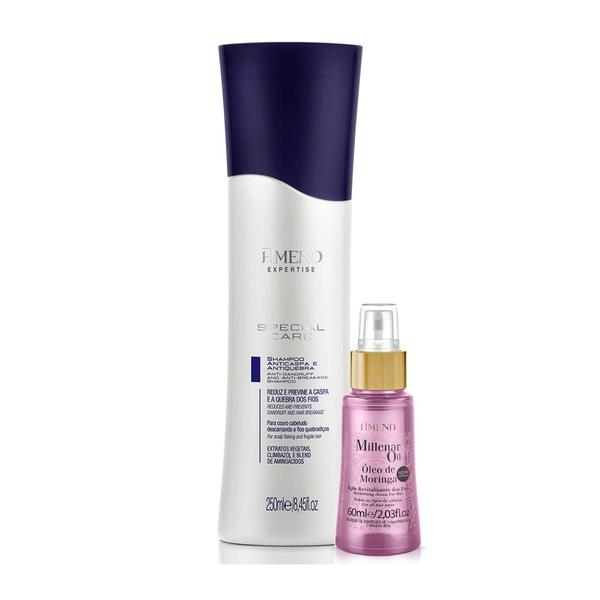 Imagem de Amend Expertise Special Care Anticaspa e Antiquebra Sh 250ml + Millenar Oil Moringa 60ml