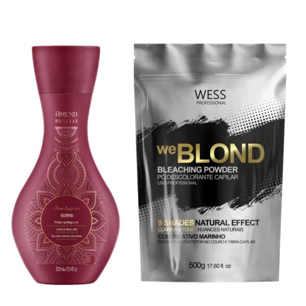 Imagem de Amend Sh Óleos Egipicios 300ml + Wess WeBlond Pó Desc.500g