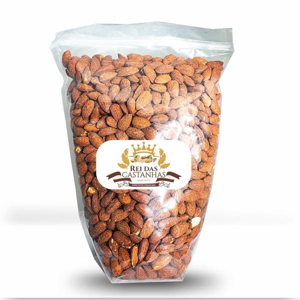 Amêndoa Natural Premium/Importada - 1KG - Rei das Castanhas Imagem de Amêndoa Natural Premium/Importada - 1KG - Rei das Castanhas