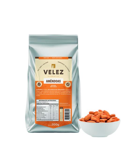 Amendoa Sem Casca Crua VELEZ 200g Imagem de Amendoa Sem Casca Crua VELEZ 200g