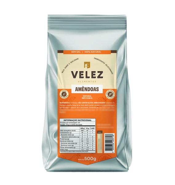 Amendoa Sem Casca Crua VELEZ 500g Imagem de Amendoa Sem Casca Crua VELEZ 500g
