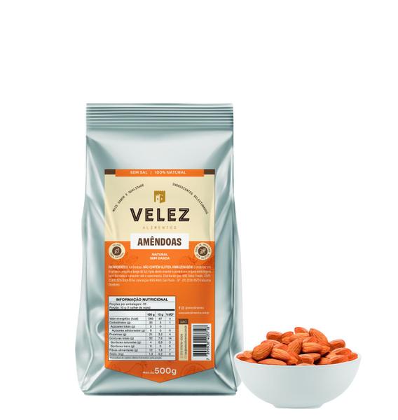 Amendoa Sem Casca Crua VELEZ 500g Imagem de Amendoa Sem Casca Crua VELEZ 500g