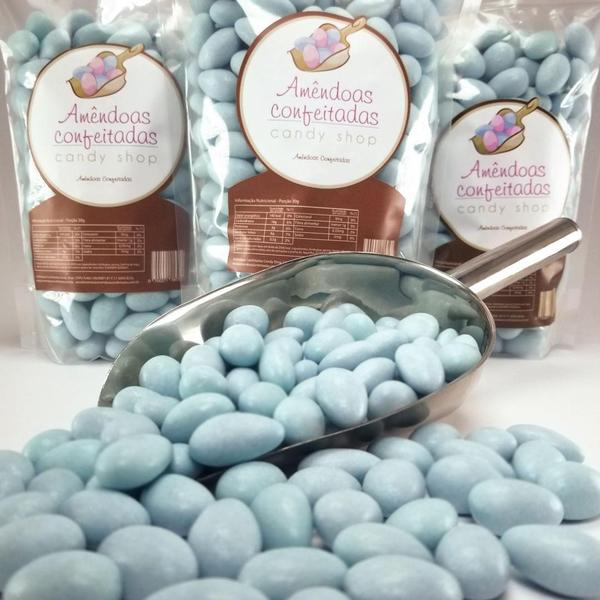 Amêndoas Confeitadas Azul Bebê Classic 100 Unidades - Amêndoas Confeitadas Candy Shop Imagem de Amêndoas Confeitadas Azul Bebê Classic 100 Unidades