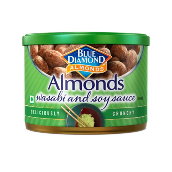 Amêndoas Torradas com Wasabi e Molho de Soja Blue Diamond 150g - Blue Diamond Almond Imagem de Amêndoas Torradas com Wasabi e Molho de Soja Blue Diamond 150g