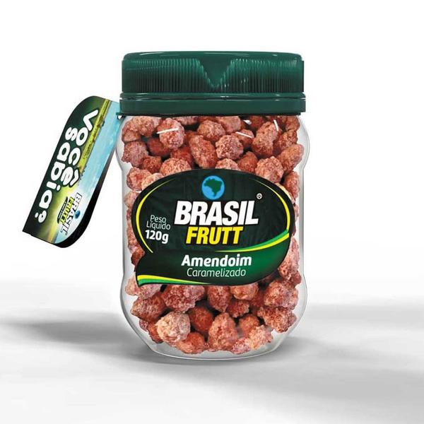 Amendoim Caramelizado Brasil Frutt 120g Imagem de Amendoim Caramelizado Brasil Frutt 120g