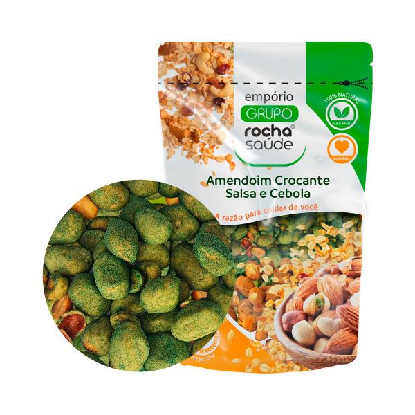 Amendoim Crocante Sabor Salsa e Cebola Qualidade Premium 100g - Grupo Rocha Saúde Imagem de Amendoim Crocante Sabor Salsa e Cebola Qualidade Premium 100g