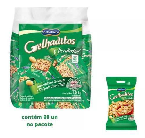 Amendoim Grelhaditos Sta Helena Pacote 60un - SANTA HELENA Imagem de Amendoim Grelhaditos Sta Helena Pacote 60un