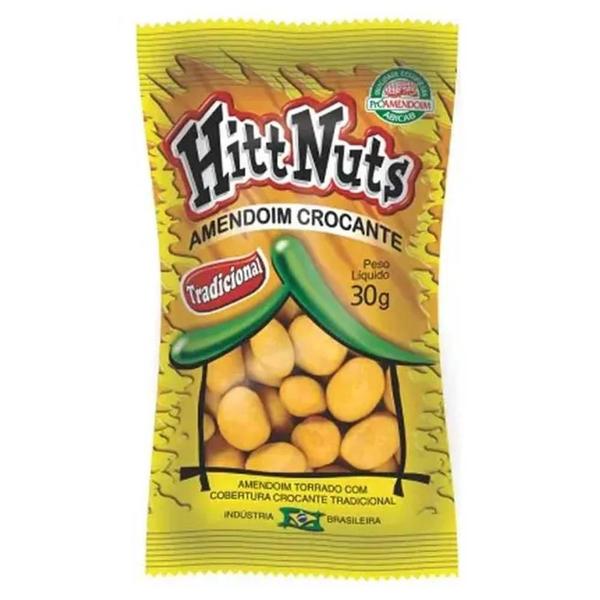 Amendoim Hitt Nuts Natural 30GR - Caixa com 60 Un - Amenbra Imagem de Amendoim Hitt Nuts Natural 30GR - Caixa com 60 Un