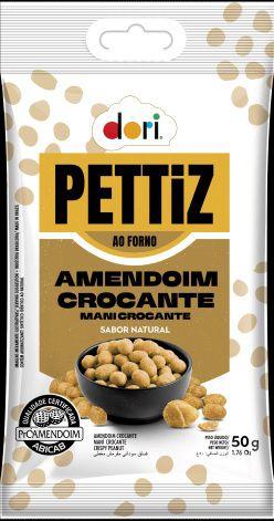 Imagem de Amendoim pettiz crocante natural dori sachê 50g c/ 10 unidades