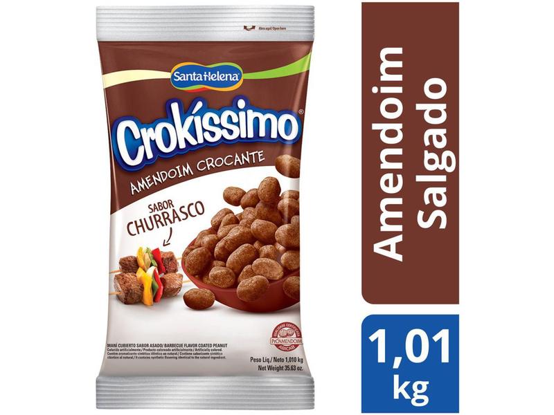 Amendoim Salgado sem Pele Crokíssimo Churrasco - 1,01kg Imagem de Amendoim Salgado sem Pele Crokíssimo Churrasco - 1,01kg