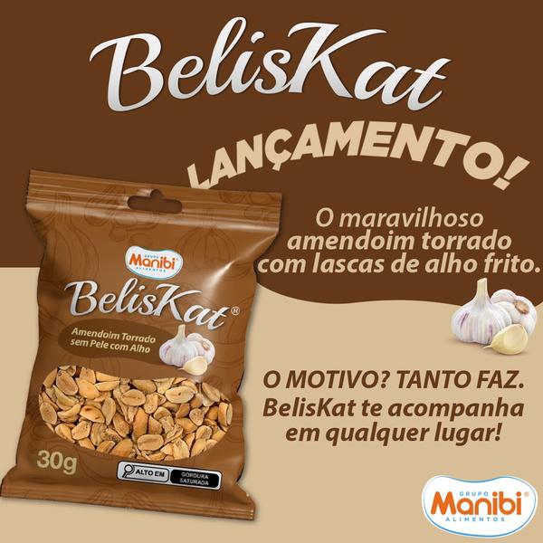 Amendoim Torrado Salgado S/ Pele Com Pele 30g - Kit C/ 25 - Beliskat Imagem de Amendoim Torrado Salgado S/ Pele Com Pele 30g - Kit C/ 25