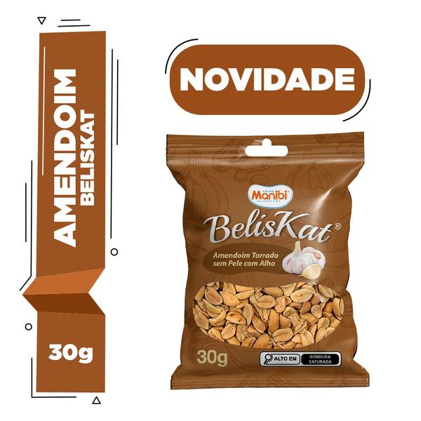 Amendoim Torrado Salgado S/ Pele Com Pele 30g - Kit C/ 25 - Beliskat Imagem de Amendoim Torrado Salgado S/ Pele Com Pele 30g - Kit C/ 25