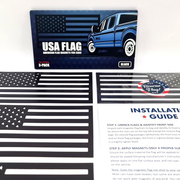 Imagem de American Flag Magnets HMMagnets para carros e caminhões (pacote com 3)