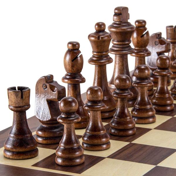 AMEROUS Wooden Chess Pieces Only, Torneio Staunton Wood Chessmen com 3,5 polegadas King, Peões de jogo de xadrez para jogo de tabuleiro de xadrez, substituição de peças faltantes (2 saco de armazenamento incluído) Imagem de AMEROUS Wooden Chess Pieces Only, Torneio Staunton Wood Chessmen com 3,5 polegadas King, Peões de jogo de xadrez para jogo de tabuleiro de xadrez, substituição de peças faltantes (2 saco de armazenamento incluído)