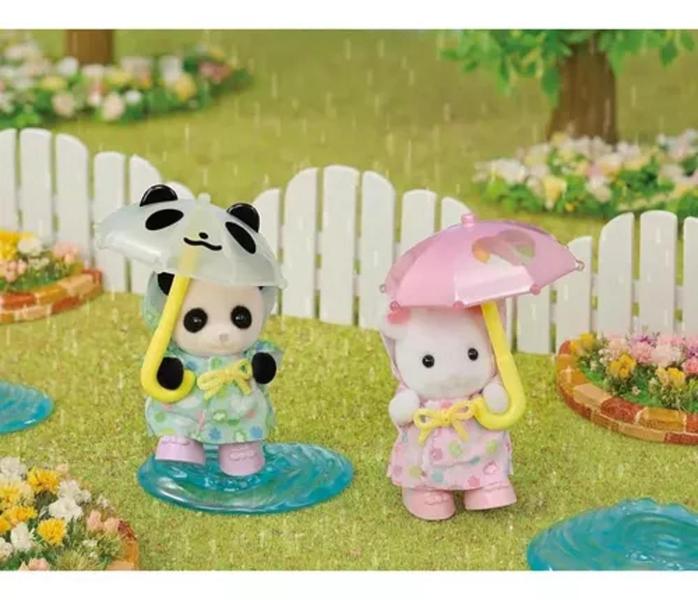 Imagem de Amigos Jardim Infancia Caminhando Na Chuva Sylvanian Familie