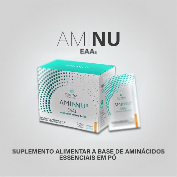 Imagem de Aminnu Eaas - 30 sachês de Tangerina - Amino Essenciais - Central Nutrition
