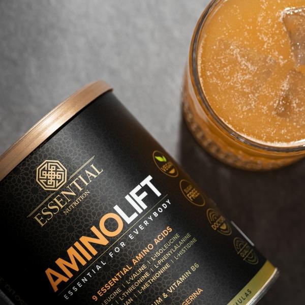 Aminolift - Essential Nutrition - Tangerina - 375g / 30 Doses - Original com Nf Imagem de Aminolift - Essential Nutrition - Tangerina - 375g / 30 Doses - Original com Nf