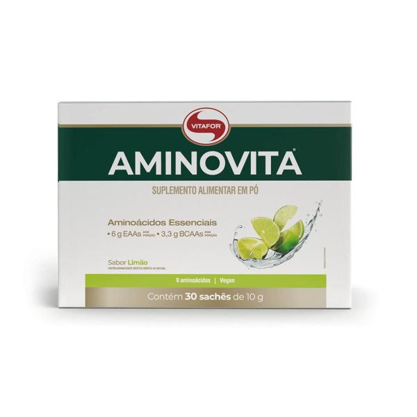 Aminovita Vitafor Aminoácidos Essenciais 30 sachês de 10g Imagem de Aminovita Vitafor Aminoácidos Essenciais 30 sachês de 10g
