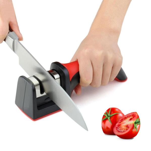 Amolador 3 Em 1 Profissional Facas E Tesouras -Prepara E - Black Watch Imagem de Amolador 3 Em 1 Profissional Facas E Tesouras -Prepara E