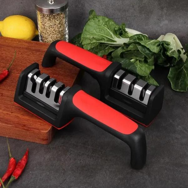 Amolador 3 Em 1 Profissional Facas E Tesouras -Prepara E - Black Watch Imagem de Amolador 3 Em 1 Profissional Facas E Tesouras -Prepara E