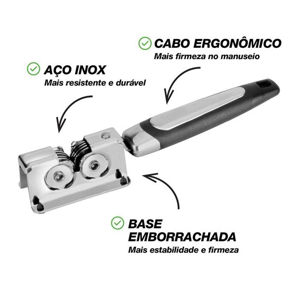 Imagem de Amolador afiador de faca inox preto 19 cm