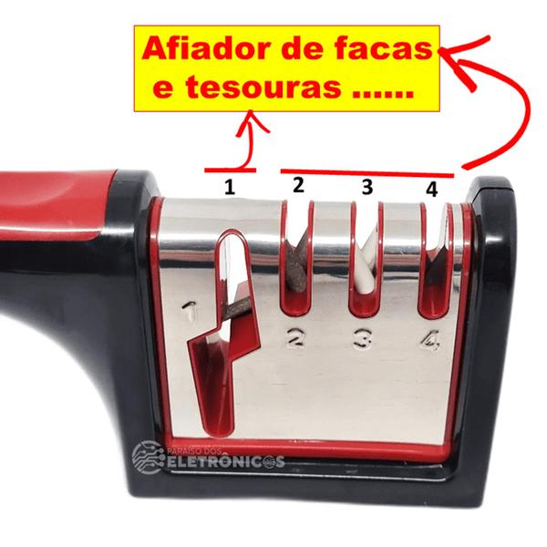 Imagem de Amolador Afiador De Faca Tesoura 4 Em 1 Para Cozinha LG285