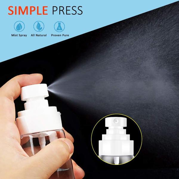 Imagem de AMORIX 6PCS Spray Bottles Pequeno 100ml 3.4 oz Vazio Mini Travel Size Spray Bottle Fine Mist Hairspray Bottle para Óleos Essenciais Recipientes de viagem recarregáveis para cosméticos, perfume + saco de cordão