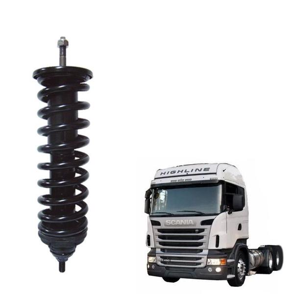 Amortecedor Cabine Scania S4 S5 G R 2006 Traseiro Com Mola - Globo Imagem de Amortecedor Cabine Scania S4 S5 G R 2006 Traseiro Com Mola