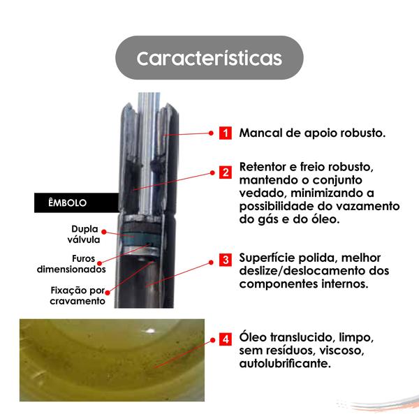 Imagem de Amortecedor Capota De Fibra 13,0 Kg -  425 mm