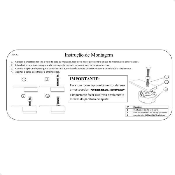 Imagem de Amortecedor De Impacto Vibra Stop Tradicional Mac 4 Unidades