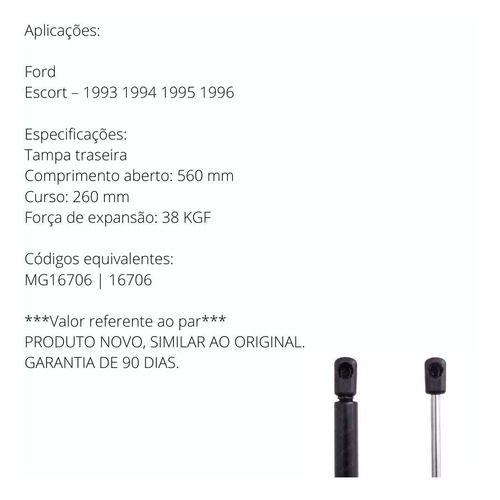 Imagem de Amortecedor do porta mala ford escort 1993 á 1996 kit c/2 unidades