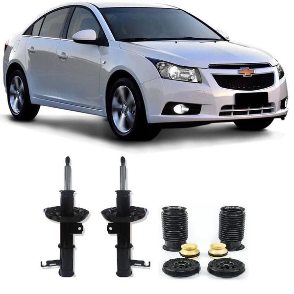 Imagem de Amortecedor + Kit Batente Chevrolet Cruze Dianteiro 2011 Até 2017 O Par